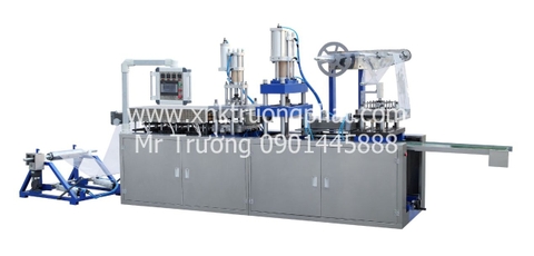 Máy hút định hình nắp cốc, nắp ly nhựa servo