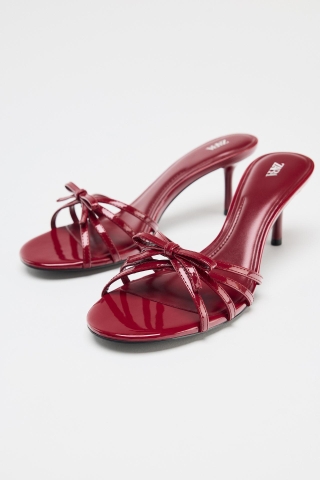 HEELED SANDALS WITH BOW