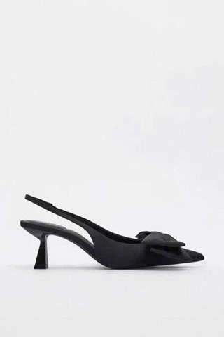 Heeled Slingback With Bow