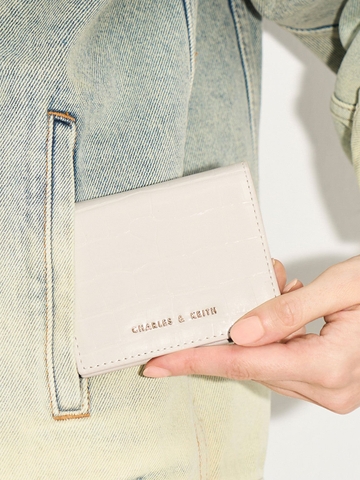 Croc-Effect Small Wallet