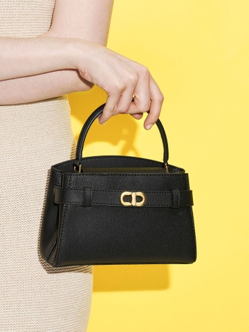 Aubrielle Metallic Buckle HandBag