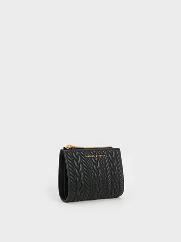 Apolline Textured Top-Zip Wallet