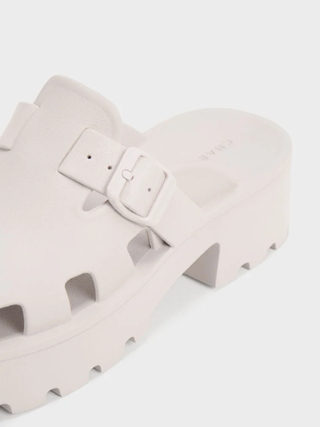 Mae Buckled Platform Mules