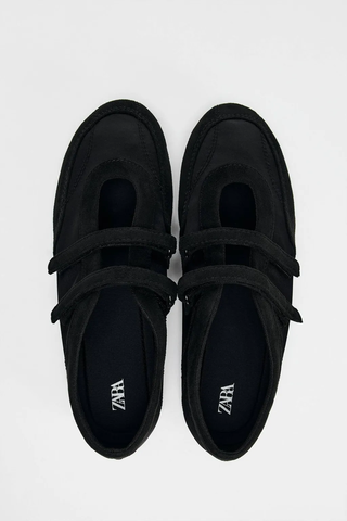 PATENT DOUBLE STRAP BALLET FLATS