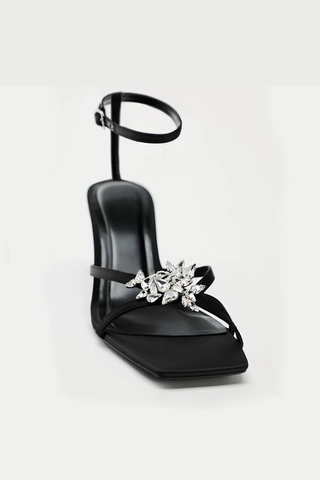 RHINESTONE STRAPPY SANDALS