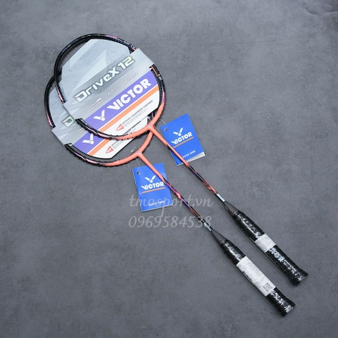 Vợt cầu lông Victor DriveX 12 O-màu cam (tặng cước Victor VBS 66 nano)