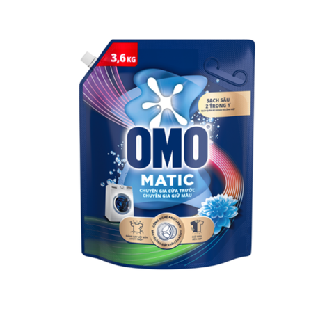 Nước giặt OMO Matic Cửa Trước Chuyên Gia Giữ Màu Túi 3.6kg