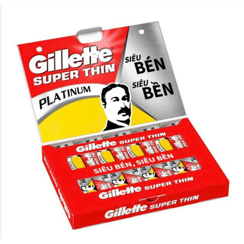 Gillette Super Thin Platinum Lưỡi Lam - Hộp 100.