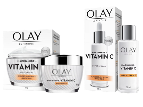 Olay Luminous Kem Dưỡng Da Super Serum Niacinamide, Niacinamide+Vitamin C 30g/50g