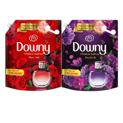 Downy Nước Xả Vải Hương Nước Hoa Đam Mê, Huyền Bí Túi-3L