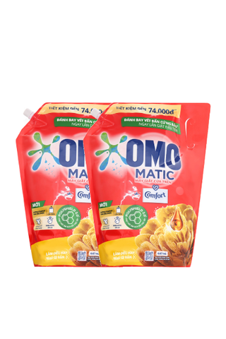 Combo 2 Túi Omo Matic Nước Giặt Cho Máy Giặt Cửa Trên Hương Comfort -3.6Kg