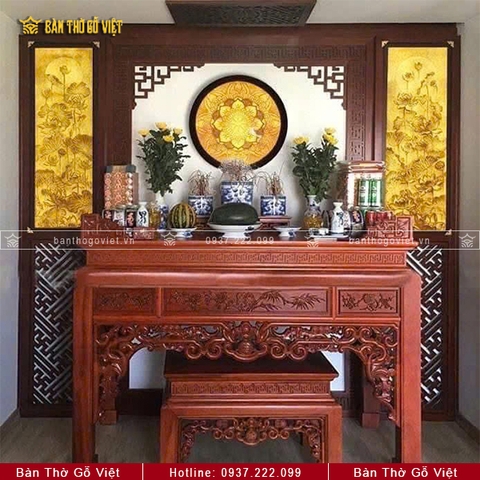Bàn Thờ Đứng Gỗ Hương Cao Cấp 127x61 GV-TD008