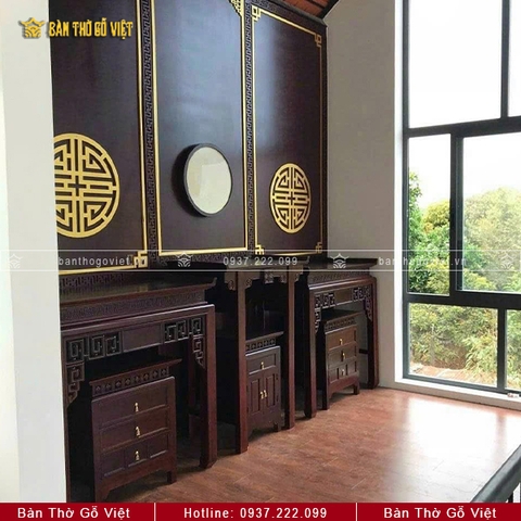 Tủ Thờ Đứng Gỗ Hương Truyền Thống 107x61 GV-TD013