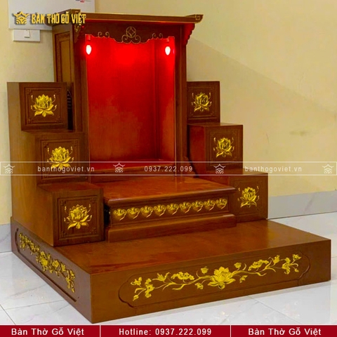 Bàn Thờ Thần Tài Ông Địa Dát Vàng  GV-TT402