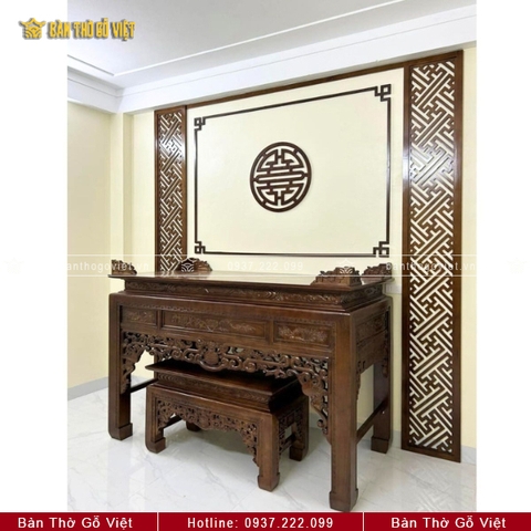 Bàn Thờ Đứng Gỗ Sồi Truyền Thống 153x69x127 GV-TD032