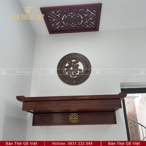 Bàn Thờ Treo Tường Gỗ Hương Tài Vượng GV-TR005