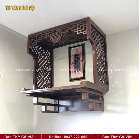 Combo Bàn Thờ Treo Tường Chân Thang Có Vách Ngăn Đẹp GV-TR031