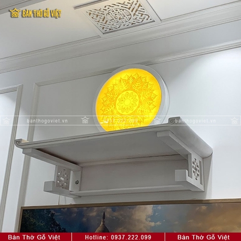 Bàn Thờ Treo Tường Gỗ Sồi Trắng Hiện Đại GV-TR113
