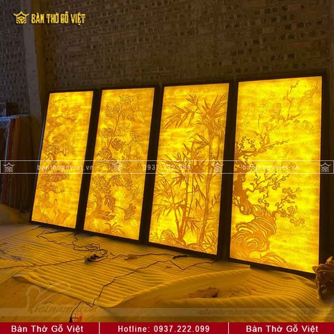 Bộ Tranh Trúc Chỉ Tùng Cúc Trúc Mai  GV-TC104