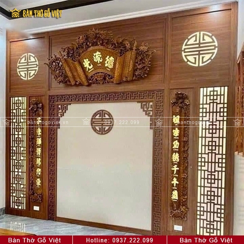 CNC Vách Ngăn Phòng Thờ Lớn Truyền Thống GV-VN012