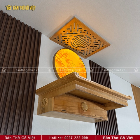 Bàn Thờ Treo Tường Gỗ Sồi Thuận Khoa GV-TR008
