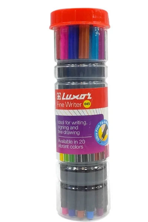 Hộp Bút Dạ Kim Luxor 20 Màu 0.45mm 15300