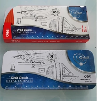 G30505 Bộ dụng cụ học sinh hộp sắt Deli