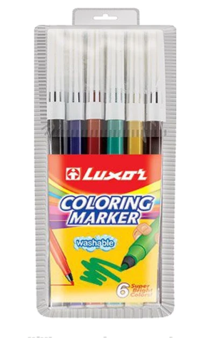 Vỉ Bút Lông 6 Màu Luxor 6101/6WT
