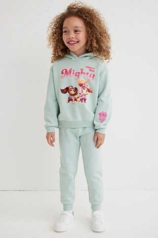 Bộ nỉ da cá H&M Paw Patrol bé gái 2 màu hồng, xanh mint