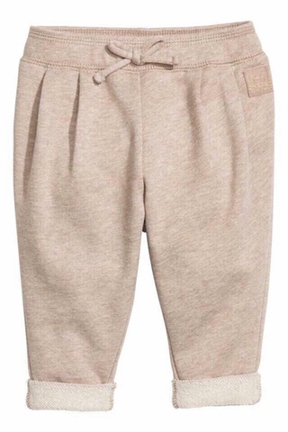 Quần nỉ da cá H&M 2 màu be - hồng