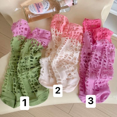 Tất thoáng chân style độc lạ 3 màu hot trend