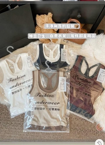 Áo crop top sát nách viền chữ Y 4 màu