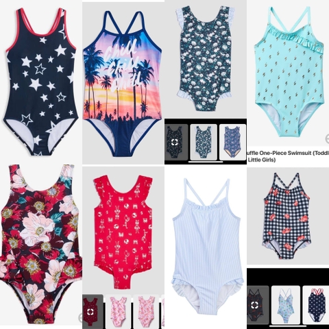 Bộ bơi bé gái hãng Joe Fresh, George, H&M, OP