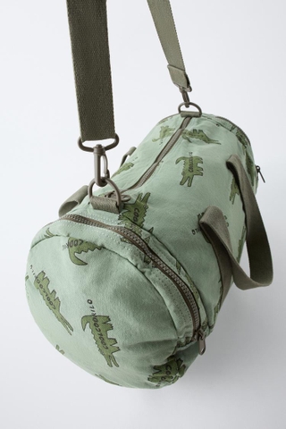 Túi Zara cá sấu Green Coolcodrilo Printed Bowling Bag Crossbody