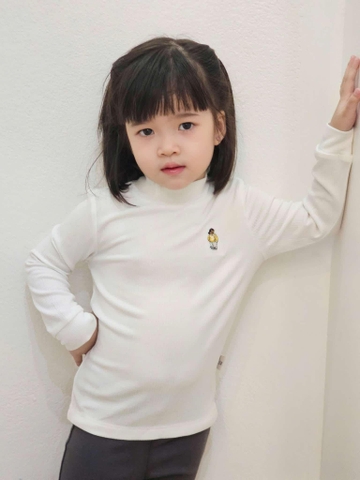 Áo baby Beemon cotton dài tay 2 màu hồng, trắng