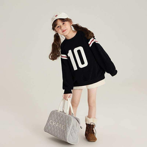 Áo nỉ dài tay AMBB số 10 màu đen