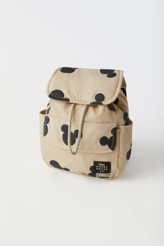 Balo vải Mickey Mouse Disney Zara màu be dây rút
