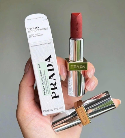Son Prada mini B03 màu đỏ nâu