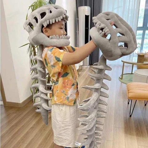 Set bông đầu khủng long xương hóa trang Halloween