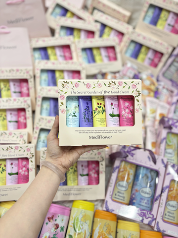 Set 5 tuýp Kem dưỡng mềm da tay Medi Flower Hand Cream Hàn Quốc