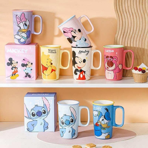 Cốc sứ Disney 7 mẫu Mickey, Minnie, Daisy, Lotso, Stitch