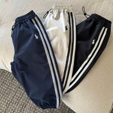 Set 3 quần gió bo gấu thêu ngựa màu navy, kem, đen