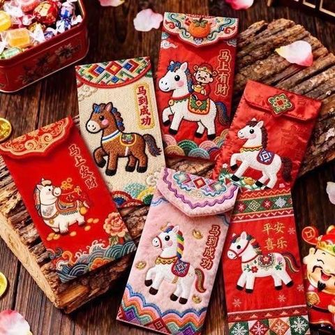 Set 60 phong bao lì xì hình Ngựa 2026