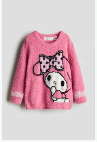 Áo len xù dài tay H&M hồng Melody Sanrio