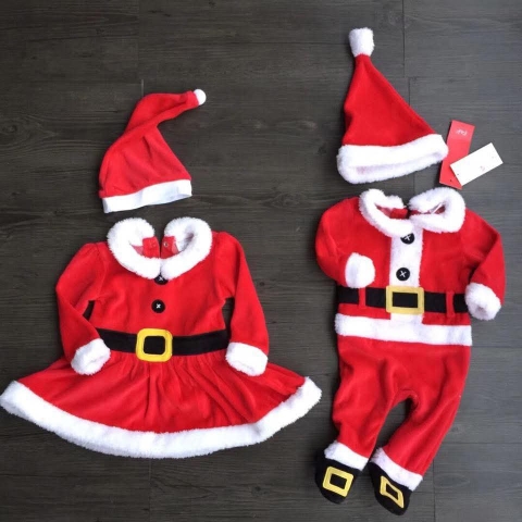 Váy và bộ Body F&F Noel kèm mũ cho bé