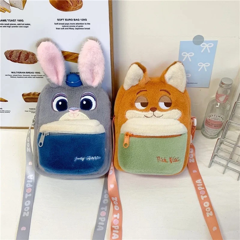 Túi đeo chéo bông Zootopia Nick và Judy