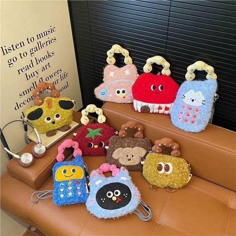 Túi lông hoạt hình nhiều mẫu cho bé