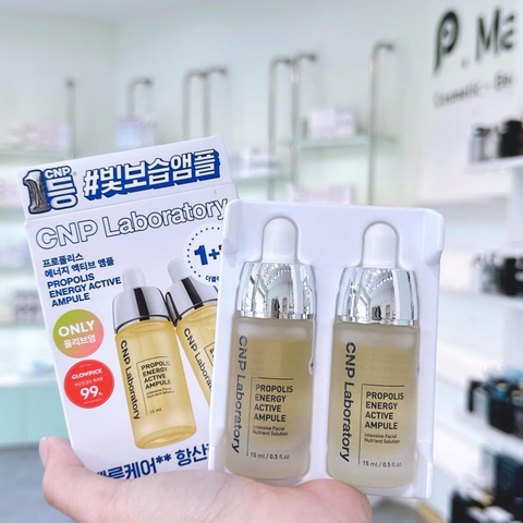 Set 2 chai serum CNP Laboratory Propolis Energy Active Ampule - tinh chất keo ong 15ml