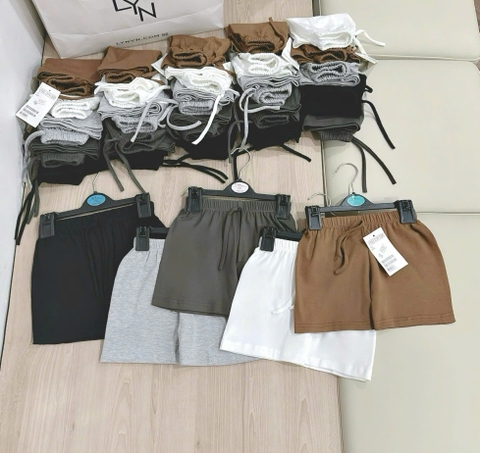 Set 5 quần cotton zip tone nâu, xám, đen bé trai