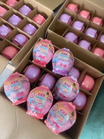 Đồ chơi trứng búp bê Cry Babies magic tears dress me up 2 màu hồng, tím